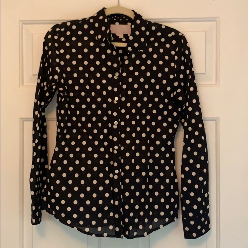 Banana Republic polka dot button down